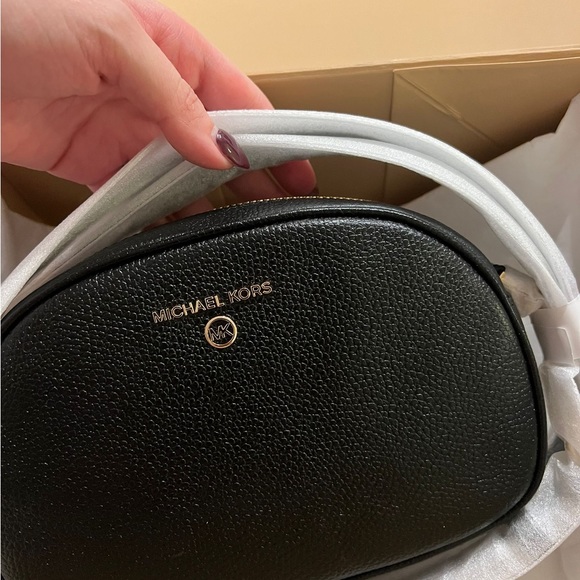 Jet Set Charm Small Pebbled Leather Crossbody Bag Black - Picture 5 of 6